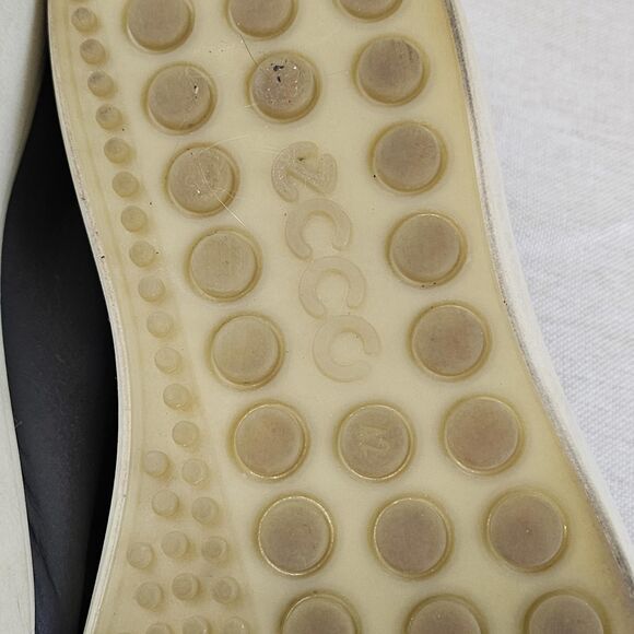 Ecco‎ Mens/Womens Black Leather Golf Shoes Sneakers Spikeless Unisex Size 42 - Picture 7 of 10